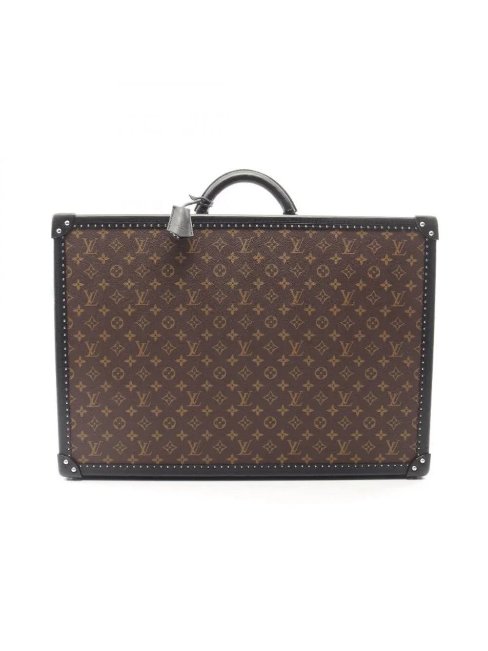 Louis Vuitton Suitcase Alzer 60 Monogram Macassar Canvas Leather Travel Bag